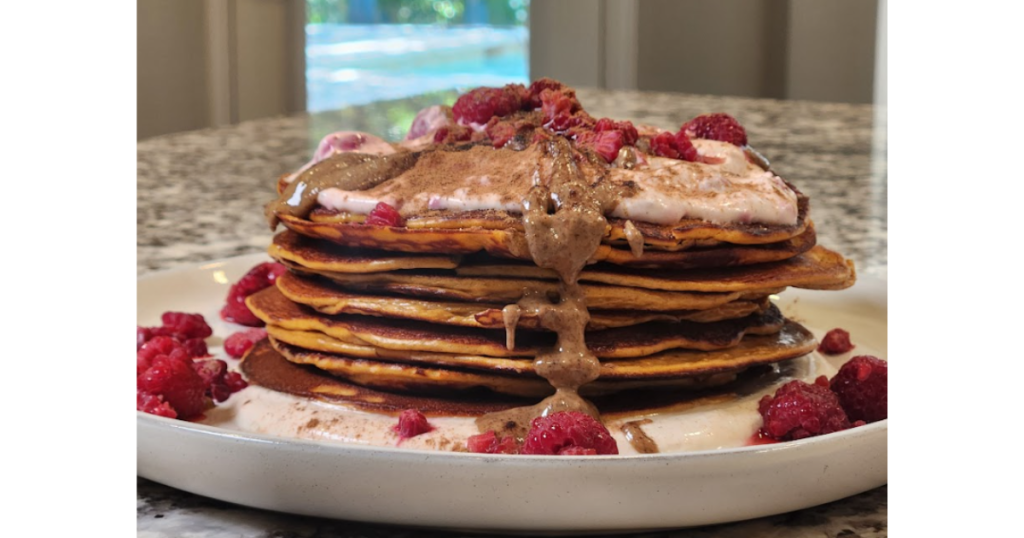 Healthiest Pumpkin Spice Protein Pancakes [Fat-loss Friendly]